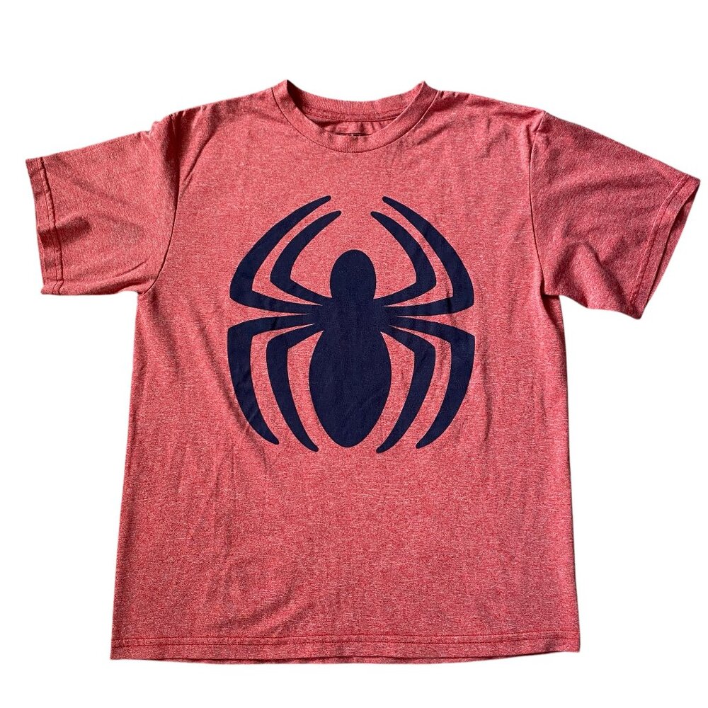 Marvel boys XXL 18 spider graphic coral short sleeve crewneck stretchy t-shirt